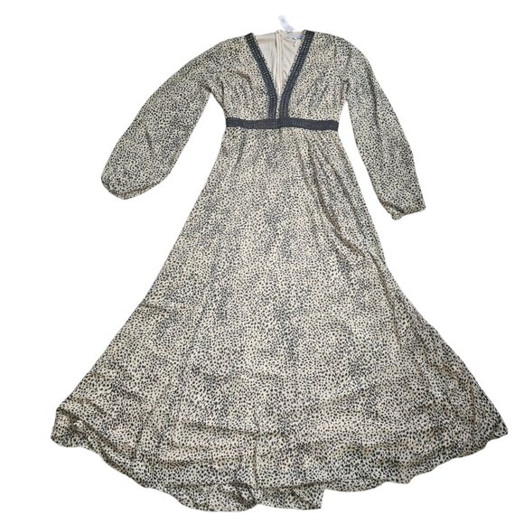 NWT BALTIC BORN Cha Cha Maxi Dress Womens SZ X-Large Beige/Black Boho Chic Flowy - Picture 6 of 16